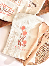 Load image into Gallery viewer, Handmade Cotton Kitchen Towel Tulips
