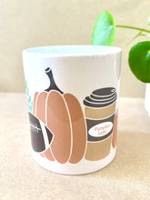 Load image into Gallery viewer, Ceramic Coffee Tea Mug Cup - Fall Football Pumpkin Lattes