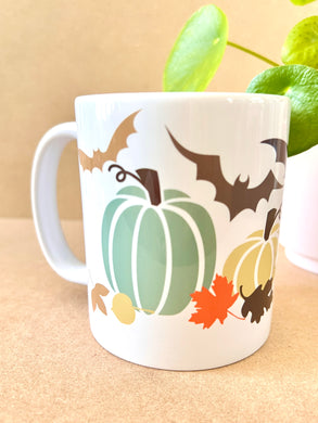 Ceramic Coffee Tea Mug Cup - Halloween Pumpkins GR