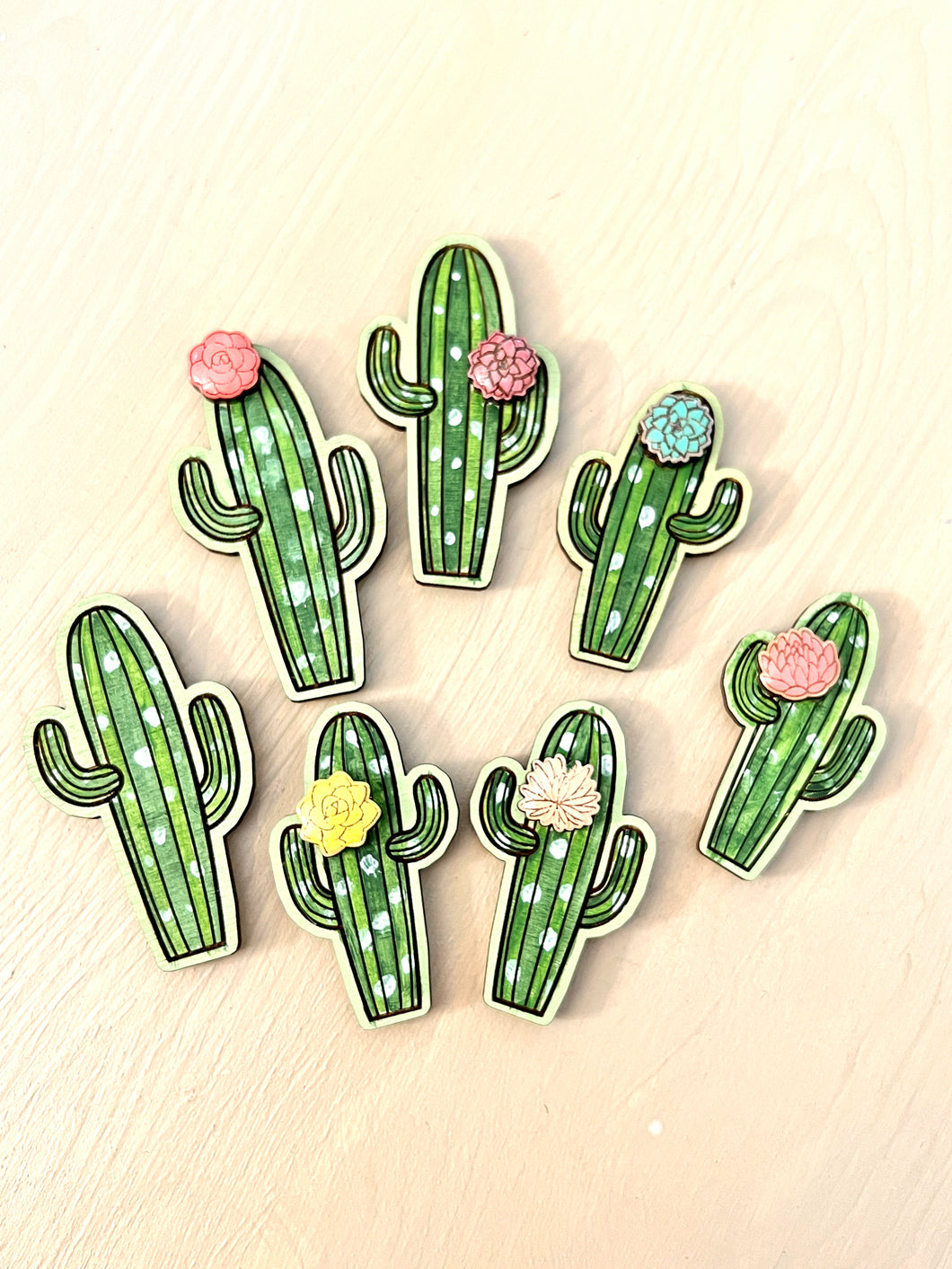 Handpainted Cactus Magnet