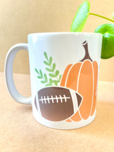 Load image into Gallery viewer, Ceramic Coffee Tea Mug Cup - Fall Football Mom Pumpkin Latte