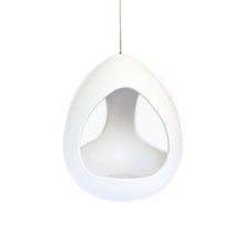 Load image into Gallery viewer, Large White Ceramic Hanging Pod with Two Assorted Tillandsia Plants