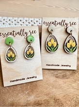 Load image into Gallery viewer, Handpainted Tulips Earrings