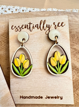 Load image into Gallery viewer, Handpainted Tulips Earrings