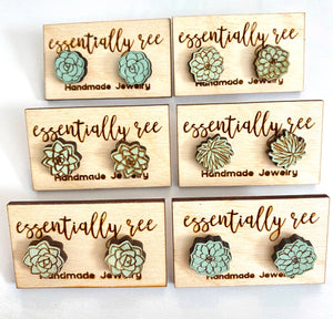 Succulent Earring Studs by REE