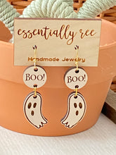 Load image into Gallery viewer, &quot;Boo&quot; Ghost Halloween Earrings(Small)