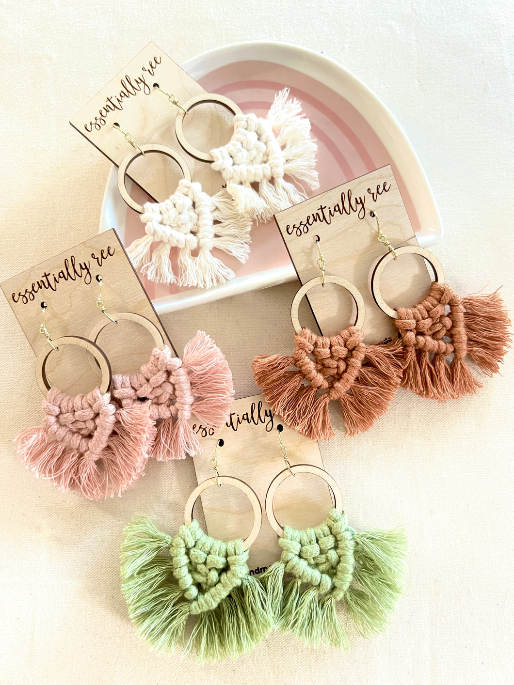 Boho Macrame Macrame Earrings Wholesale Buy Pipa Knot Macrame
