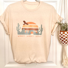 Load image into Gallery viewer, “Wonder Wander Repeat” 100% Cotton Printed T-Shirt