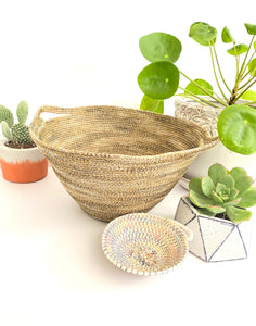 Handmade Collectible Hemp Stitch Basket - Large