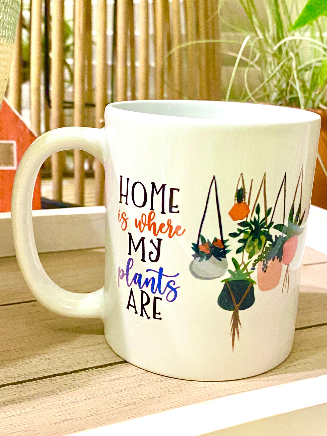 Ceramic Coffee Tea Mug Cup - Home is where my plants are