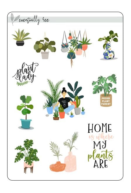Plant Mom Planner Journal Stickers